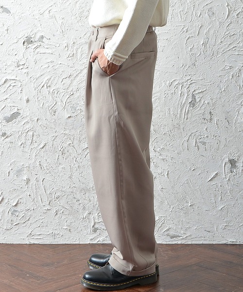 MinoriTY(マイノリティ)の「メンズTRワイドバルーンシルエットイージースラックスパンツ(スラックス・メンズ・ブラック/ベージュ/グレー/カーキ・M/L)」の11枚目の写真