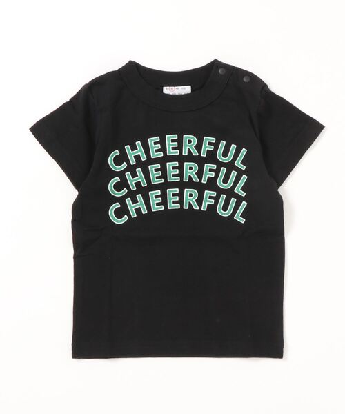 OFFICIAL TEAM(オフィシャルチーム)の「CHEERFUL T-SHIRT(Tシャツ/カットソー・キッズ・ブラウン/ブラック/パープル・100/140/120/110/130/90)」の1枚目の写真