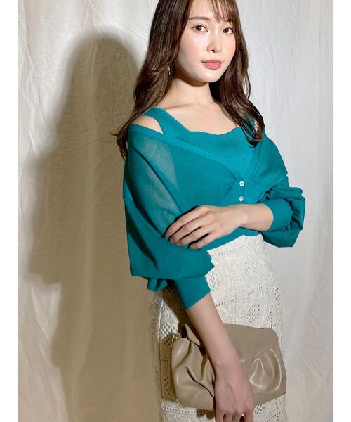 MERCURYDUO(マーキュリーデュオ)の「【To/】シアーカーディガンアンサンブル(アンサンブル・レディース・ラベンダー/グリーン/ブラウン・FREE)」の1枚目の写真