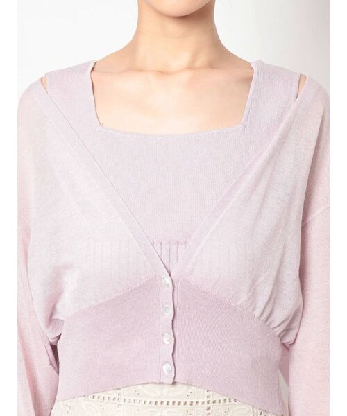 MERCURYDUO(マーキュリーデュオ)の「【To/】シアーカーディガンアンサンブル(アンサンブル・レディース・ラベンダー/グリーン/ブラウン・FREE)」の11枚目の写真