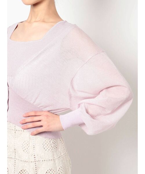 MERCURYDUO(マーキュリーデュオ)の「【To/】シアーカーディガンアンサンブル(アンサンブル・レディース・ラベンダー/グリーン/ブラウン・FREE)」の12枚目の写真