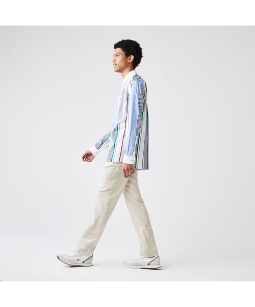 LACOSTE（ラコステ）の「【EC限定】　コットン×リネン×リヨセルブレンドスラックス（スラックス・メンズ・アイボリー・44/40/42/38）」の2枚目の写真
