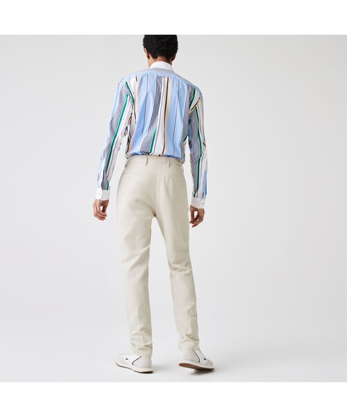 LACOSTE（ラコステ）の「【EC限定】　コットン×リネン×リヨセルブレンドスラックス（スラックス・メンズ・アイボリー・44/40/42/38）」の3枚目の写真