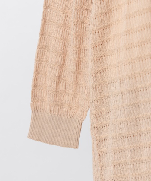 Rewde（ルゥデ）の「クロシェ風ロングニットカーディガン（1R14-04181）（カーディガン/ボレロ・レディース・ホワイト/ベージュ/ネイビー・M）」の15枚目の写真