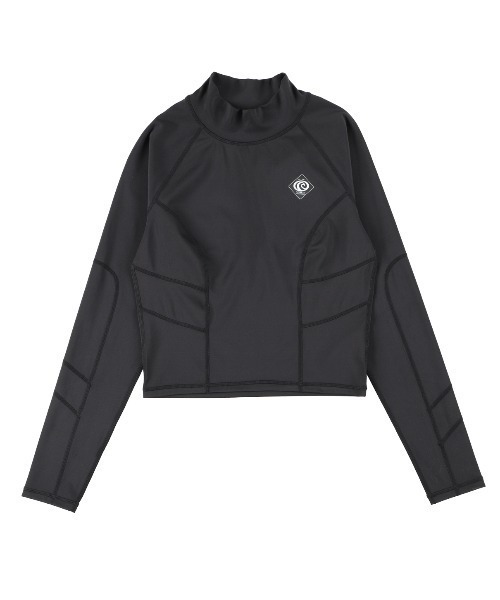 PIPING HOT FUTURE（パイピングホットフューチャー）の「LS SECOND SKIN SEAMED MOCK NECK TOP（Tシャツ/カットソー・レディース・ブラック・XS/S/L/M）」の10枚目の写真