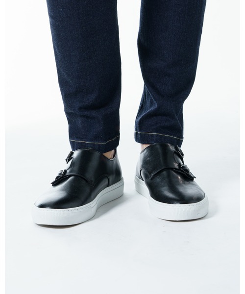 wjk（ダヴルジェイケイ）の「double monk sneaker（スニーカー・メンズ・ブラック/キャメル・41/42/43）」の7枚目の写真