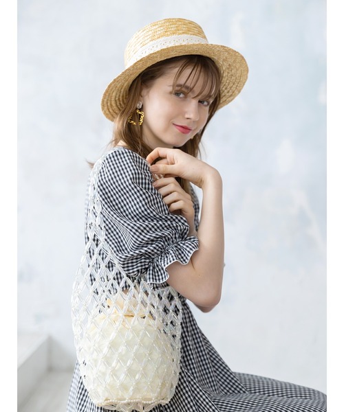 Honey Salon（ハニーサロン）の「ビーズバッグ（ショルダーバッグ・レディース・ライトブルー/クリア・FREE）」の7枚目の写真