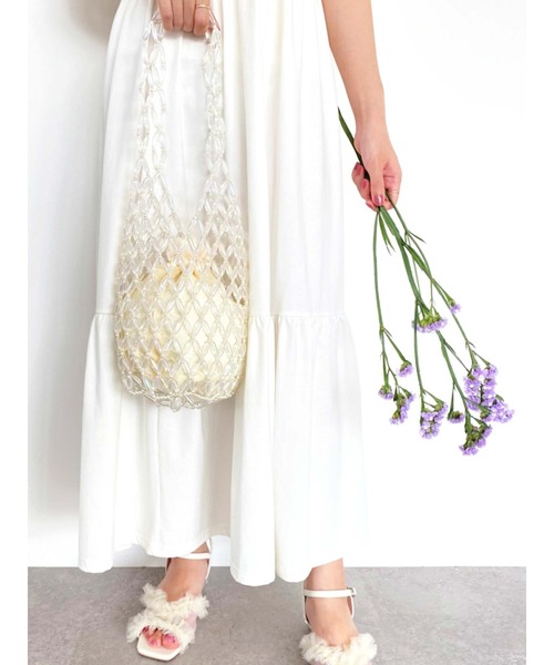 Honey Salon（ハニーサロン）の「ビーズバッグ（ショルダーバッグ・レディース・ライトブルー/クリア・FREE）」の22枚目の写真