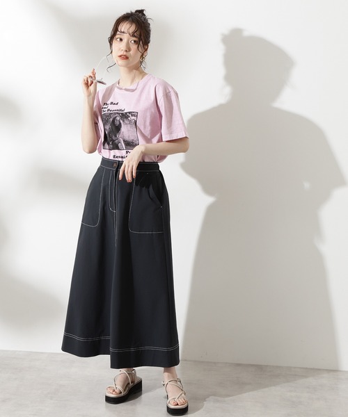 N.（N. Natural Beauty Basic）（エヌエヌナチュラルビューティーベーシック）の「【GOOD ROCK SPEED】ロベルタベイリーTシャツ（Tシャツ/カットソー・レディース・ピンク・MEDIUM）」の2枚目の写真