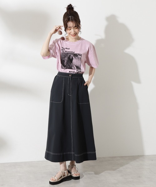 N.（N. Natural Beauty Basic）（エヌエヌナチュラルビューティーベーシック）の「【GOOD ROCK SPEED】ロベルタベイリーTシャツ（Tシャツ/カットソー・レディース・ピンク・MEDIUM）」の3枚目の写真