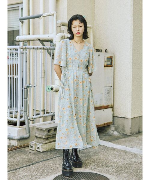 jouetie(ジュエティ)の「レースアップシアーワンピース(ワンピース・レディース・ブラック/ピンク/ライトブルー/その他1・MEDIUM)」の7枚目の写真