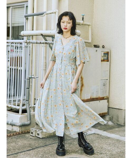 jouetie(ジュエティ)の「レースアップシアーワンピース(ワンピース・レディース・ブラック/ピンク/ライトブルー/その他1・MEDIUM)」の13枚目の写真