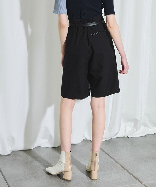 UNITED TOKYO（ユナイテッドトウキョウ）の「ドライトロハーフパンツ（スラックス・レディース・ブラック/ブルー・1/2）」の11枚目の写真