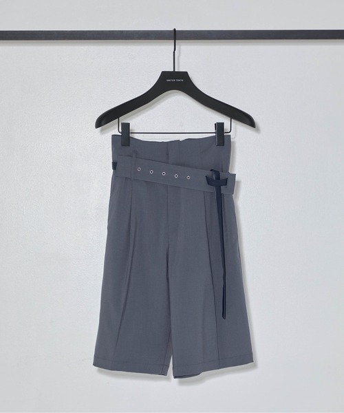 UNITED TOKYO（ユナイテッドトウキョウ）の「ドライトロハーフパンツ（スラックス・レディース・ブラック/ブルー・1/2）」の17枚目の写真