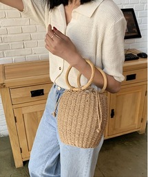 SVEC | ペーパー サークル ハンドル かごバッグ(かごバッグ)