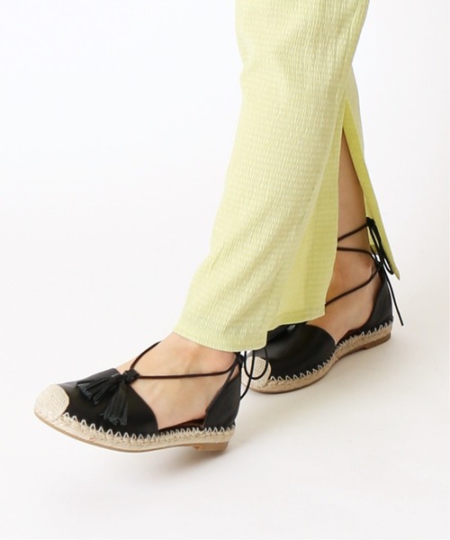 U by SPICK&SPAN（ユーバイスピックアンドスパン）の「【MOLLINI/モリーニ】 レースアップエスパフラット◆（サンダル・レディース・ブラック・36/37/38）」の1枚目の写真