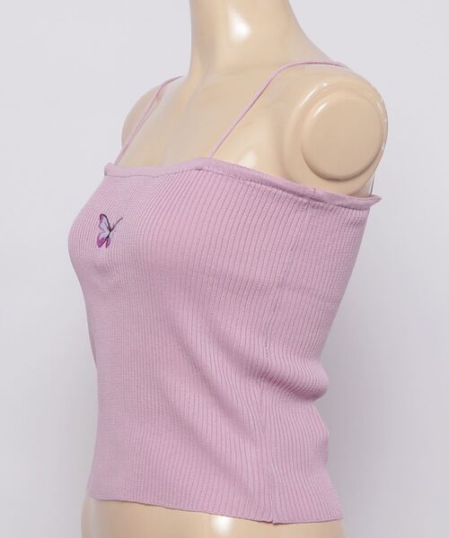 WC（ダブル シー）の「バタフライキャミソール（キャミソール・レディース・ホワイト/ブルー/ライトパープル・FREE）」の4枚目の写真