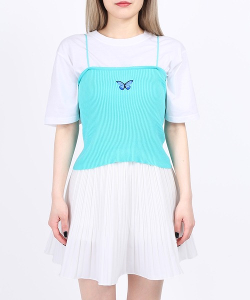 WC（ダブル シー）の「バタフライキャミソール（キャミソール・レディース・ホワイト/ブルー/ライトパープル・FREE）」の9枚目の写真