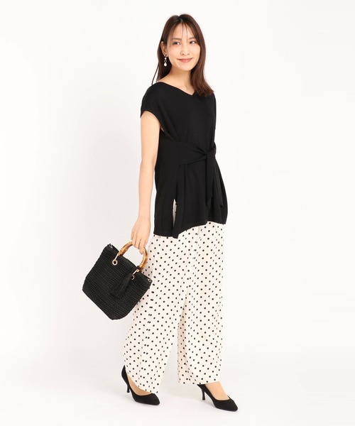 STRAWBERRY-FIELDS（ストロベリーフィールズ）の「ラッセルシートバンブーハンドル　バッグ（ハンドバッグ・レディース・オフホワイト/ブラック・FREE）」の16枚目の写真