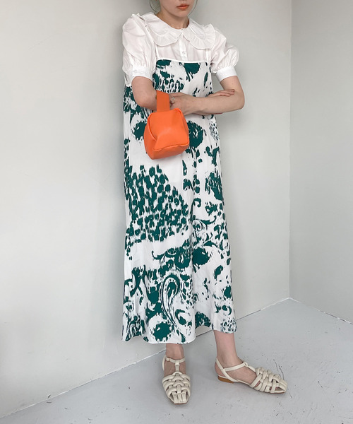 SANSeLF（サンセルフ）の「【SANSeLF】pattern camisole onepiece sanw92（ワンピース・レディース・グレー/グリーン・FREE）」の6枚目の写真