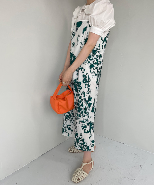 SANSeLF（サンセルフ）の「【SANSeLF】pattern camisole onepiece sanw92（ワンピース・レディース・グレー/グリーン・FREE）」の7枚目の写真