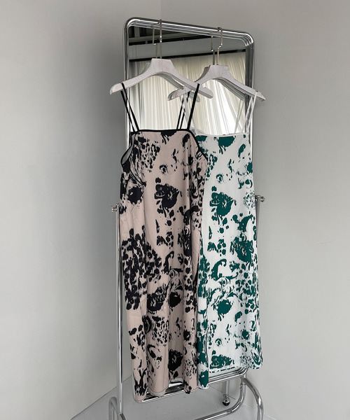 SANSeLF（サンセルフ）の「【SANSeLF】pattern camisole onepiece sanw92（ワンピース・レディース・グレー/グリーン・FREE）」の12枚目の写真