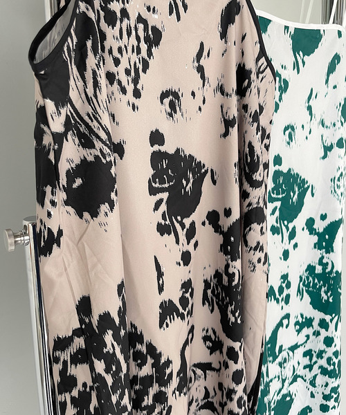 SANSeLF（サンセルフ）の「【SANSeLF】pattern camisole onepiece sanw92（ワンピース・レディース・グレー/グリーン・FREE）」の14枚目の写真