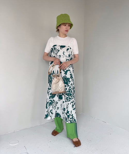 SANSeLF（サンセルフ）の「【SANSeLF】pattern camisole onepiece sanw92（ワンピース・レディース・グレー/グリーン・FREE）」の3枚目の写真