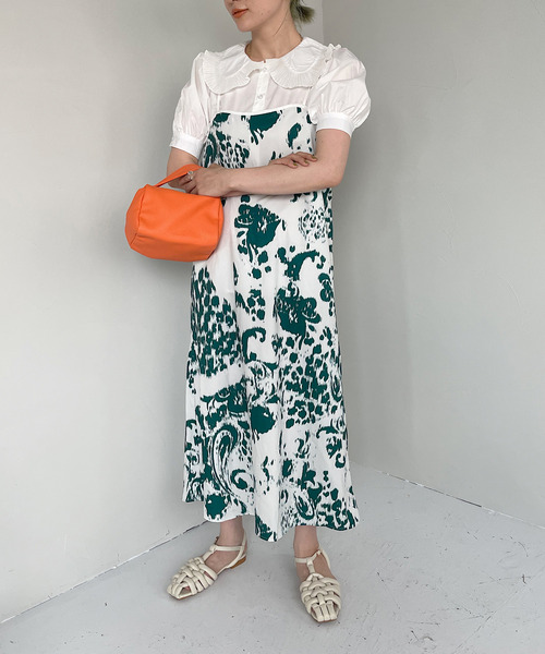 SANSeLF（サンセルフ）の「【SANSeLF】pattern camisole onepiece sanw92（ワンピース・レディース・グレー/グリーン・FREE）」の17枚目の写真