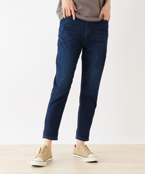 SHOO・LA・RUE(シューラルー)の「◆【SS-4L/3Dスキャン】裏ひんやりデニムスキニーパンツ(その他パンツ・レディース・ブラック/ブルー/ダークネイビー/ホワイト系・01/02/04/10/03/05/06)」の4枚目の写真