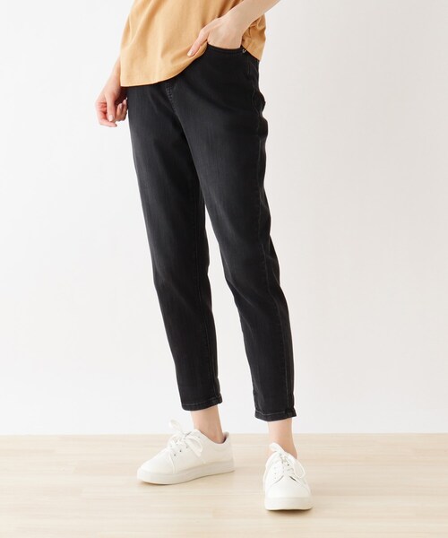 SHOO・LA・RUE(シューラルー)の「◆【SS-4L/3Dスキャン】裏ひんやりデニムスキニーパンツ(その他パンツ・レディース・ブラック/ブルー/ダークネイビー/ホワイト系・01/02/04/10/03/05/06)」の2枚目の写真