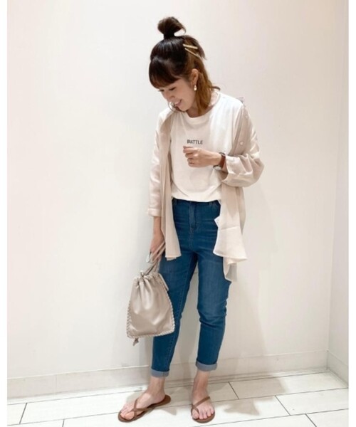 SHOO・LA・RUE(シューラルー)の「◆【SS-4L/3Dスキャン】裏ひんやりデニムスキニーパンツ(その他パンツ・レディース・ブラック/ブルー/ダークネイビー/ホワイト系・01/02/04/10/03/05/06)」の6枚目の写真