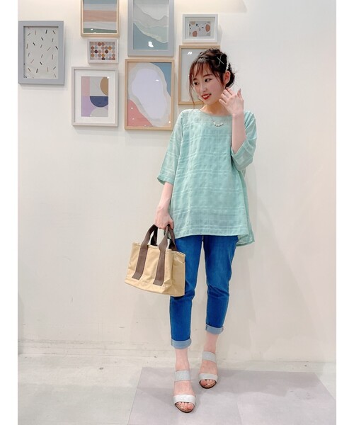 SHOO・LA・RUE(シューラルー)の「◆【SS-4L/3Dスキャン】裏ひんやりデニムスキニーパンツ(その他パンツ・レディース・ブラック/ブルー/ダークネイビー/ホワイト系・01/02/04/10/03/05/06)」の20枚目の写真