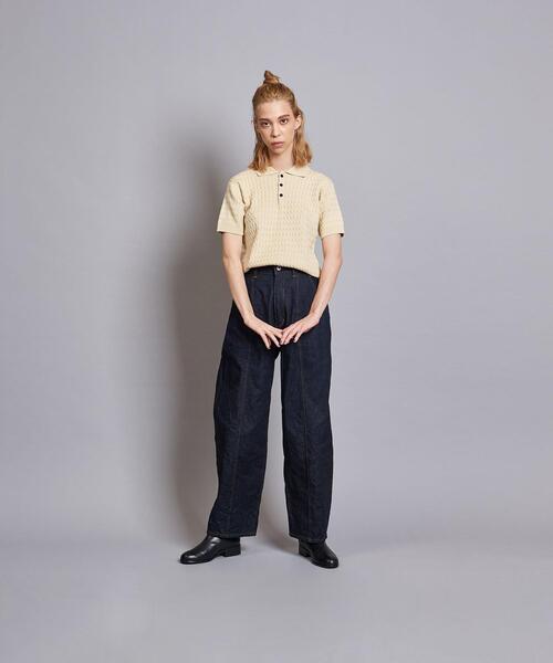 【美品】Steven Alan/ ポロニット/ ベージュ/ M Steven Alan（スティーブンアラン）の「＜Steven Alan＞ LIGHT GASS