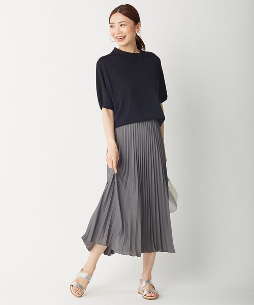 J.PRESS Ladies(J.プレス レディス)の「【洗える】レーヨンストレッチ ロールネックニット(ニット/セーター・レディース・ネイビー系/ベージュ系/ピンク系/スモーキーグリーン系・SMALL)」の9枚目の写真
