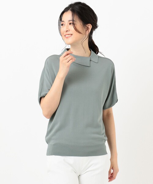 J.PRESS Ladies(J.プレス レディス)の「【洗える】レーヨンストレッチ ロールネックニット(ニット/セーター・レディース・ネイビー系/ベージュ系/ピンク系/スモーキーグリーン系・SMALL)」の18枚目の写真