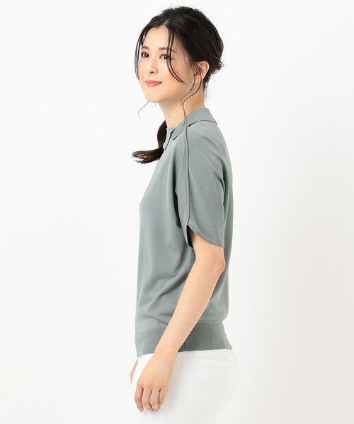 J.PRESS Ladies(J.プレス レディス)の「【洗える】レーヨンストレッチ ロールネックニット(ニット/セーター・レディース・ネイビー系/ベージュ系/ピンク系/スモーキーグリーン系・SMALL)」の8枚目の写真