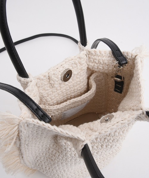 Laugoa（ラウゴア）の「【LAUGOA】BARRY バリー 21526-12002（トートバッグ・レディース・ブラック/アイボリー・FREE）」の10枚目の写真