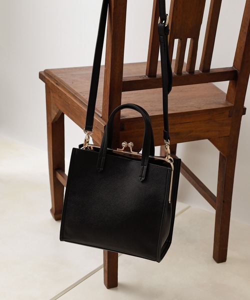 COLONY 2139（コロニートゥーワンスリーナイン）の「がま口トートバッグ/ショルダーバッグ（トートバッグ・レディース・モカ/ブラック×シルバー/ブラック×ゴールド・FREE）」の12枚目の写真