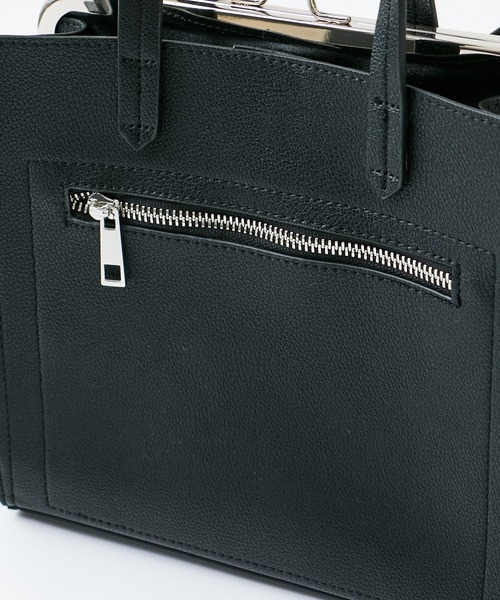 COLONY 2139（コロニートゥーワンスリーナイン）の「がま口トートバッグ/ショルダーバッグ（トートバッグ・レディース・モカ/ブラック×シルバー/ブラック×ゴールド・FREE）」の7枚目の写真