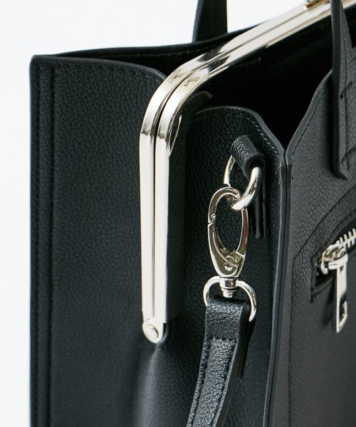 COLONY 2139（コロニートゥーワンスリーナイン）の「がま口トートバッグ/ショルダーバッグ（トートバッグ・レディース・モカ/ブラック×シルバー/ブラック×ゴールド・FREE）」の6枚目の写真