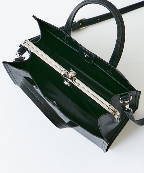 COLONY 2139（コロニートゥーワンスリーナイン）の「がま口トートバッグ/ショルダーバッグ（トートバッグ・レディース・モカ/ブラック×シルバー/ブラック×ゴールド・FREE）」の9枚目の写真