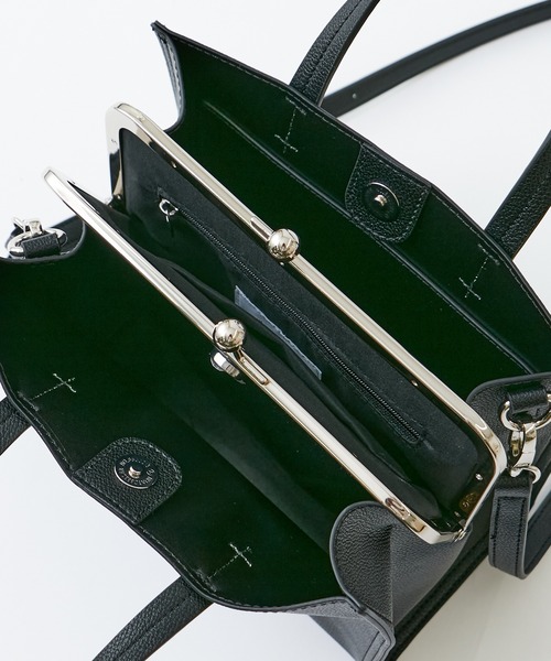 COLONY 2139（コロニートゥーワンスリーナイン）の「がま口トートバッグ/ショルダーバッグ（トートバッグ・レディース・モカ/ブラック×シルバー/ブラック×ゴールド・FREE）」の5枚目の写真