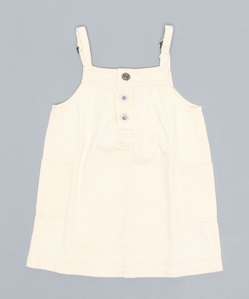Life Support Products（ライフサポートプロダクツ）の「【COTTON from U.S.A】デニムキャミワンピース（80～160cm）（ワンピース・キッズ・キナリ/ストライプ/ネイビー・90/100/110/120/80/130/95/140/150/160）」の9枚目の写真
