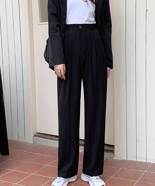 c.u.l（シーユーエル）の「【c.u.l:w】センタープレス ツータックワイドパンツ culw67（スラックス・レディース・ブラック/グレー/ベージュ・L/M）」の16枚目の写真