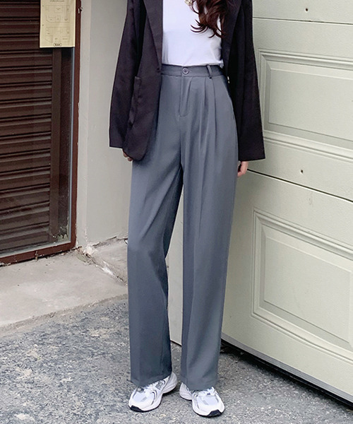 c.u.l（シーユーエル）の「【c.u.l:w】センタープレス ツータックワイドパンツ culw67（スラックス・レディース・ブラック/グレー/ベージュ・L/M）」の20枚目の写真