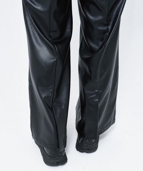 A‘gem 9（エージェムナイン）の「『A'GEM/9』フレアスラックス(PUレザー)（スラックス・メンズ・B・M/L）」の7枚目の写真