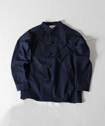 GLOSTER | パジャマカンフーシャツ　デニム/ペイズリー/花柄(シャツ/ブラウス)