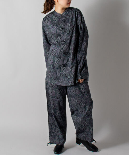 GLOSTER（グロスター）の「【GLOSTER/グロスター】パジャマカンフーシャツ　デニム/ペイズリー/花柄（シャツ/ブラウス・メンズ・インディゴブルー/ブラック系その他/グレー系その他・MEDIUM/LARGE）」の14枚目の写真