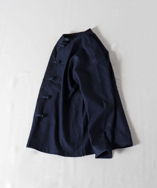 GLOSTER（グロスター）の「【GLOSTER/グロスター】パジャマカンフーシャツ　デニム/ペイズリー/花柄（シャツ/ブラウス・メンズ・インディゴブルー/ブラック系その他/グレー系その他・MEDIUM/LARGE）」の21枚目の写真